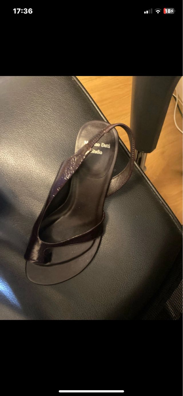 Sandalias Massimo Dutti Púrpura/Marrón