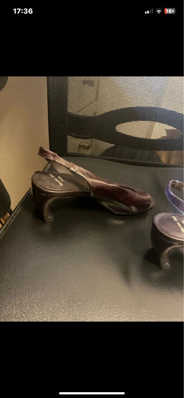 Sandalias Massimo Dutti Púrpura/Marrón