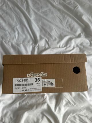 Sandalias cuña Dospies doradas talla 36