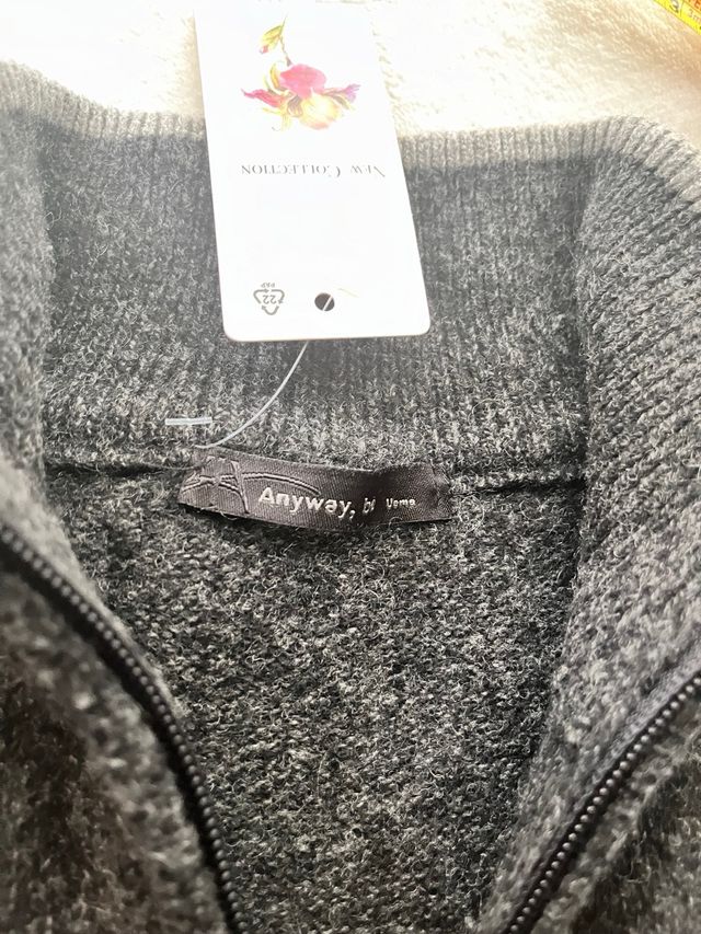 Maglione uomo Anyway, be nuovo con zip – 80% lana