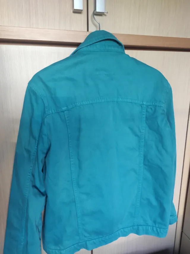 Chaqueta denim verde Talla M Algodón