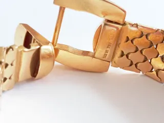 Bracciale donna nido d'ape oro