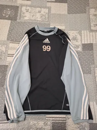 Sudadera Adidas Vintage Negra y Gris