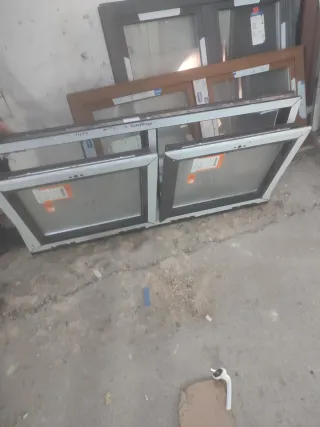 Ventana doble de PVC GRIS( 1430anchox700alto)