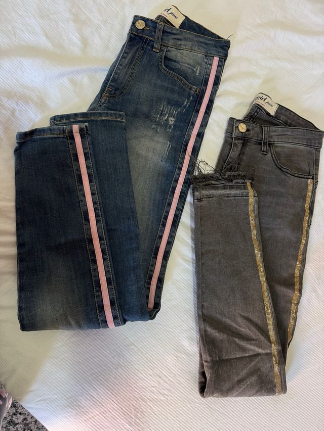 2 Pantalones Tubo Blugirl Jeans xs 34