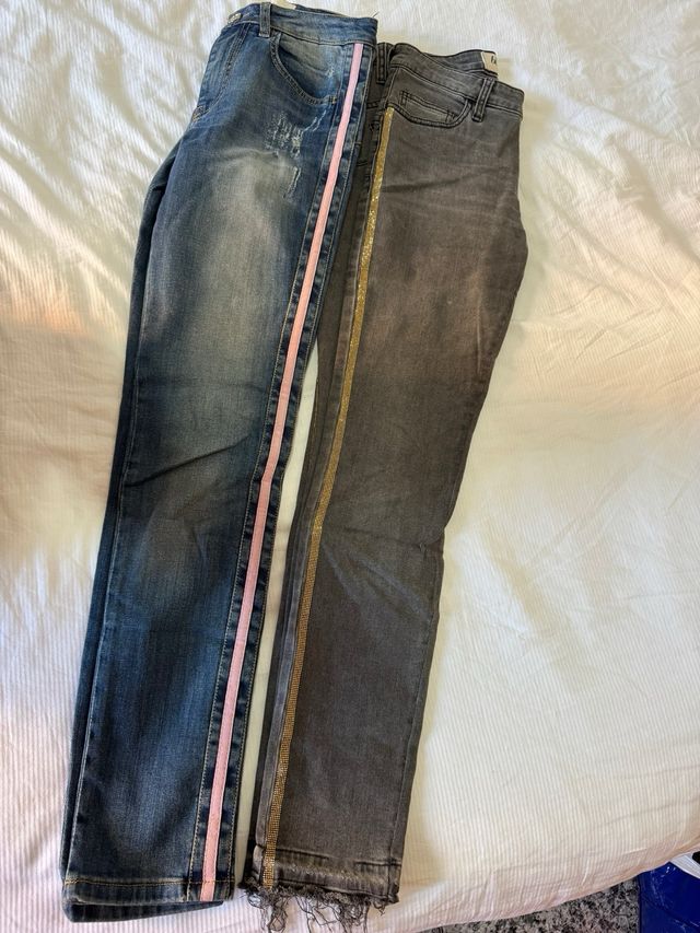2 Pantalones Tubo Blugirl Jeans xs 34