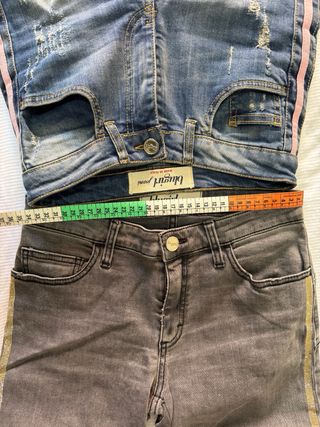 2 Pantalones Tubo Blugirl Jeans xs 34