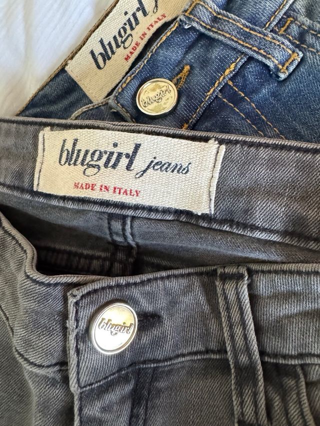 2 Pantalones Tubo Blugirl Jeans xs 34