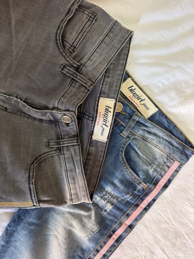 2 Pantalones Tubo Blugirl Jeans xs 34