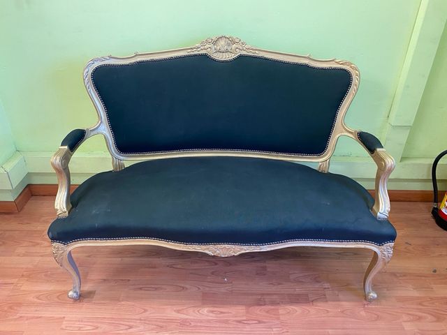 Sofá Isabelino 2 Plazas Negro