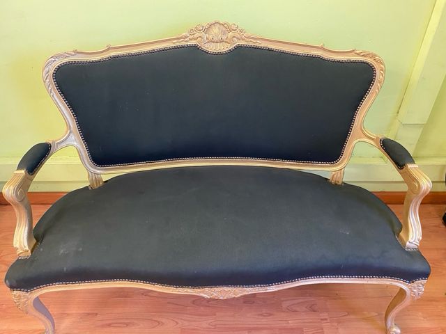 Sofá Isabelino 2 Plazas Negro