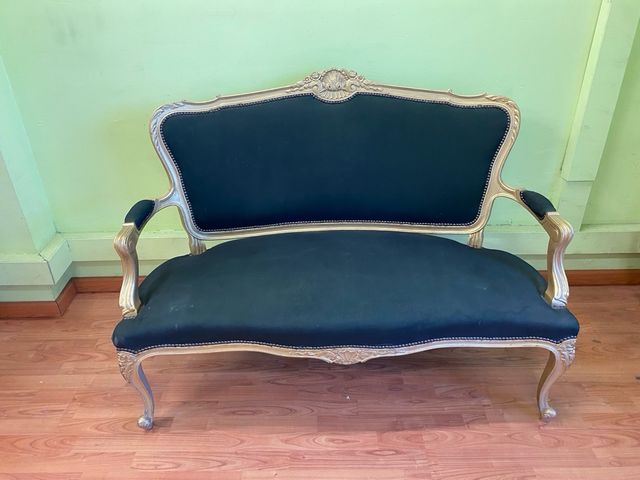 Sofá Isabelino 2 Plazas Negro