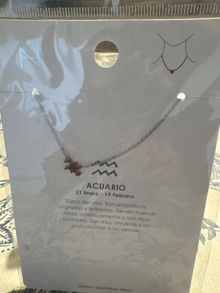 Gargantilla y pulsera Acuario color plata