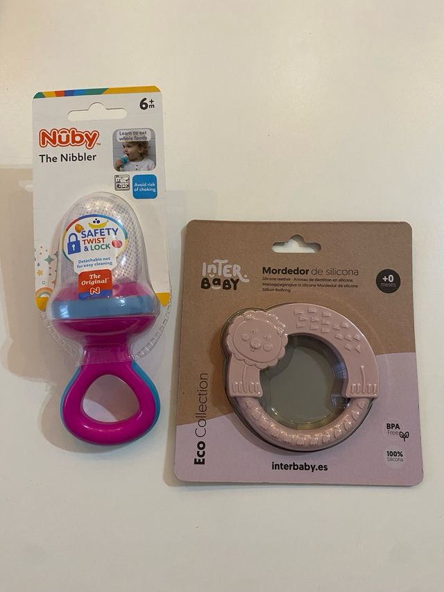 Pack 2 Mordedores Bebé: Nuby e Interbaby