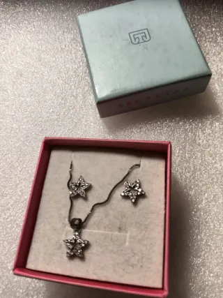 Parure collana e orecchini a stella