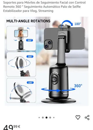 Trípode Selfie Show con 2 aros de luz