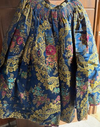 Traje de Fallera azul y dorado