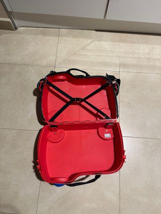 Maleta infantil bomberos ruedas y asa