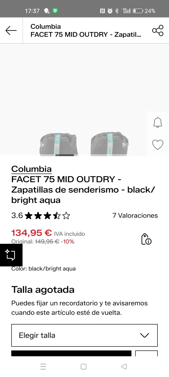 Columbia 39 Botas Trekking Mujer