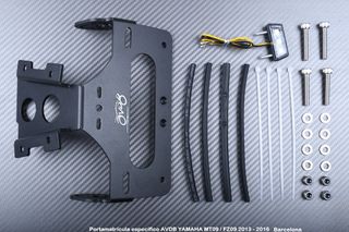 Portamatrícula específico YAMAHA MT09 2013 - 2016