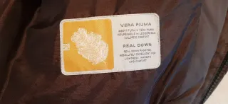 Piumino uomo marrone vera piuma