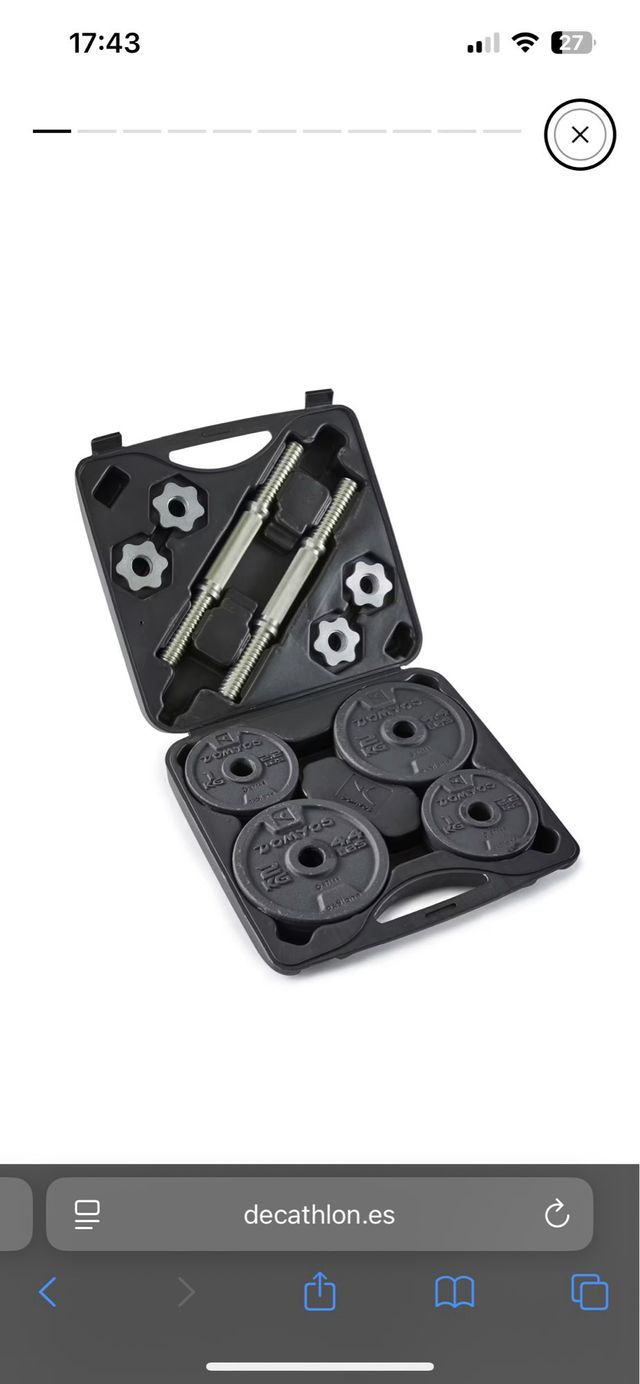 Kit Mancuernas 20kg Musculación Decathlon