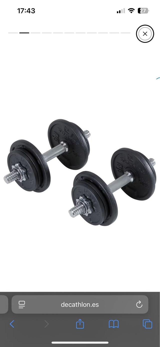 Kit Mancuernas 20kg Musculación Decathlon