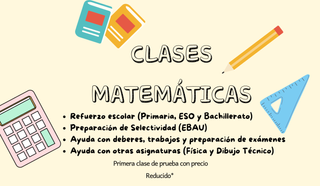 Clases Particulares Matemáticas online/presencial