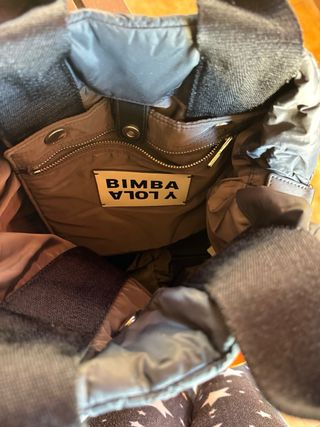 Bolso Bimba y Lola Negro con Correa Naranja