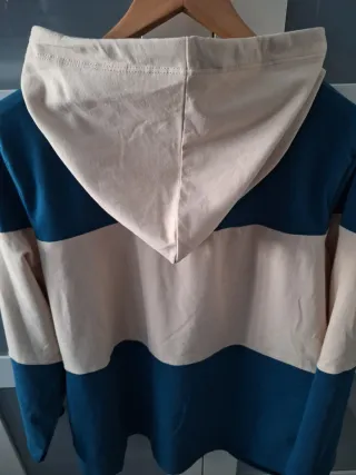 Sudadera Fra-Ita Beige y Azul petróleo/verde