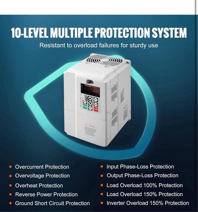 VEVOR Variador de Frecuencia 7.5 kW