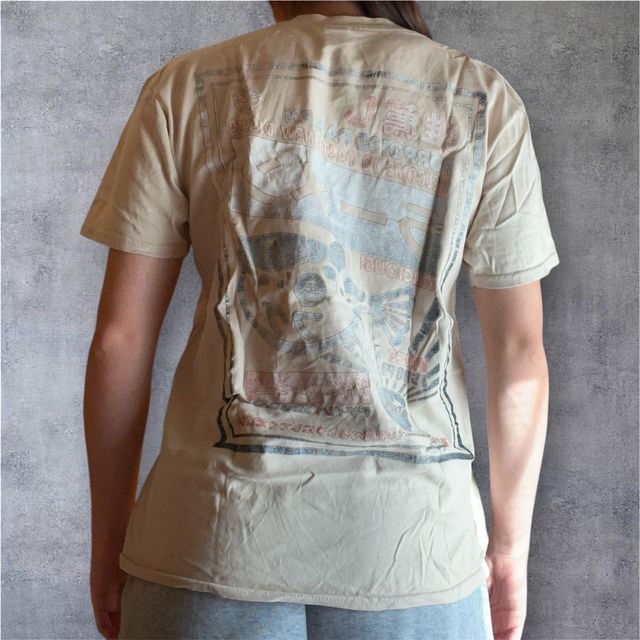 Camiseta beige manga corta