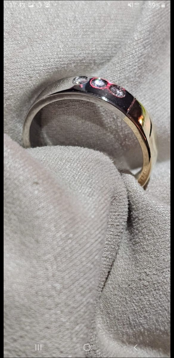 Anillo Bicolor Diamantes