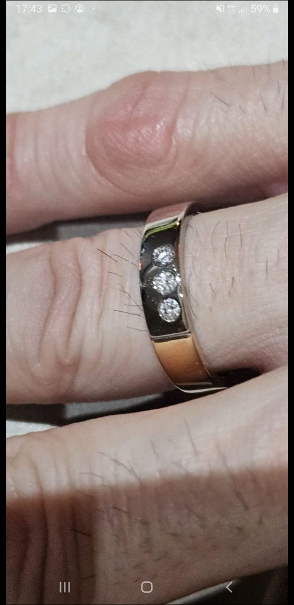 Anillo Bicolor Diamantes