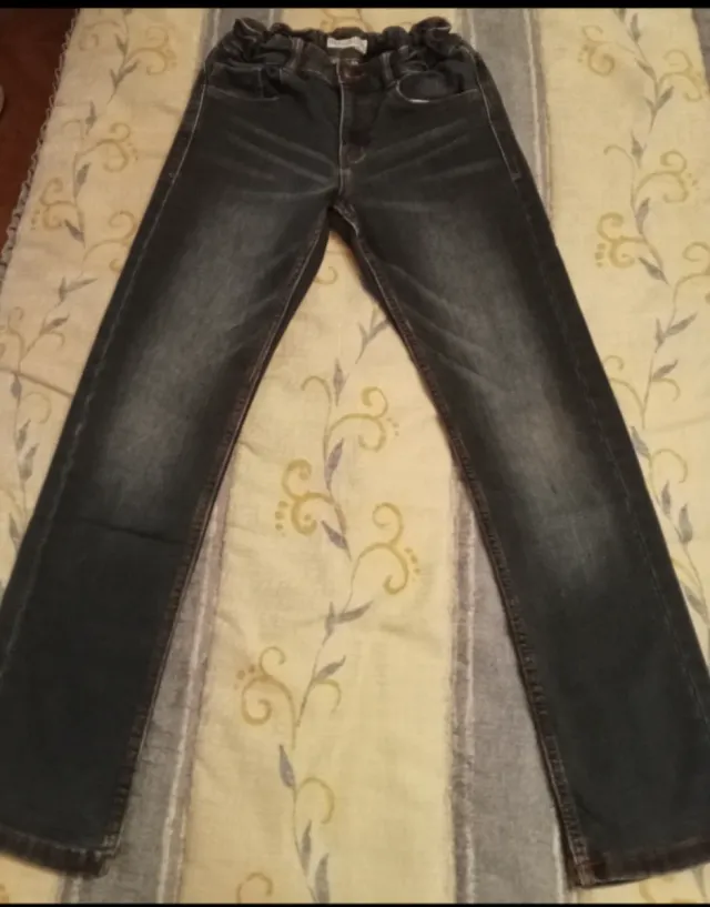 Pantalones vaqueros hombre azul/gris