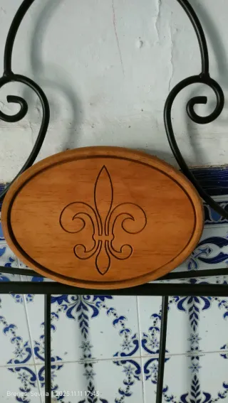 Cabezal de cama forja y madera