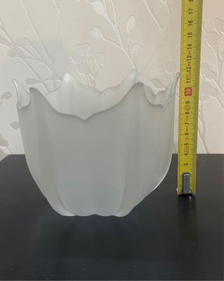 2 Tulipas de cristal forma tulipan antiguas
