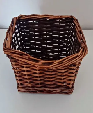 Cesta mimbre con forro tela