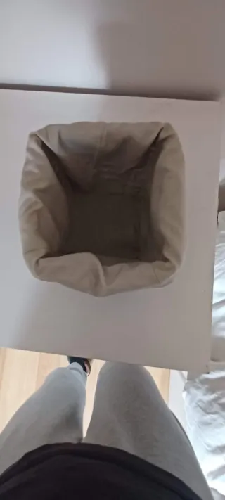 Cesta mimbre con forro tela