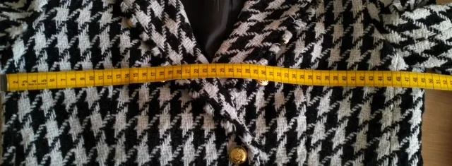 Chaqueta blazer cruzada de pata de gallo