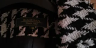 Chaqueta blazer cruzada de pata de gallo