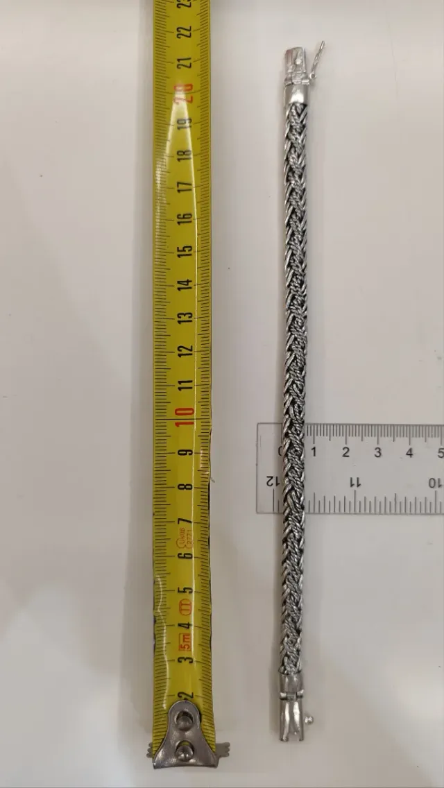 Pulsera Plata 925 Bali Trenzada Hombre NUEVA