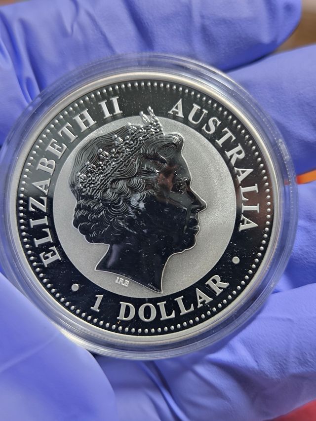 Moneda 1 Onza Plata Kookaburra 2003