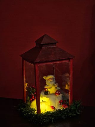 Lanterna di Natale con Babbo Natale