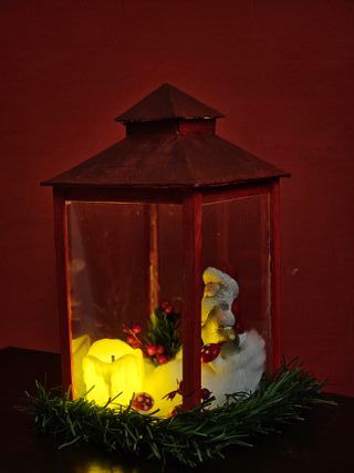 Lanterna di Natale con Babbo Natale