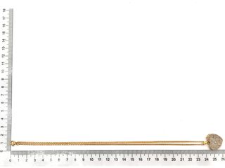 cadena oro 18k con piedra con diamante 24cm