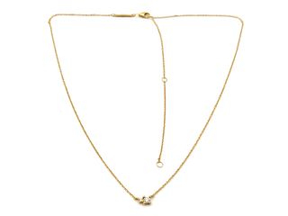 cadena oro 18k con piedra con diamante 22cm