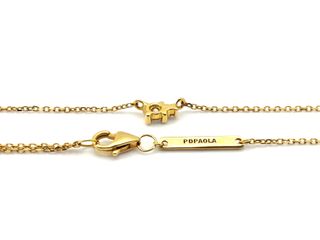 cadena oro 18k con piedra con diamante 22cm