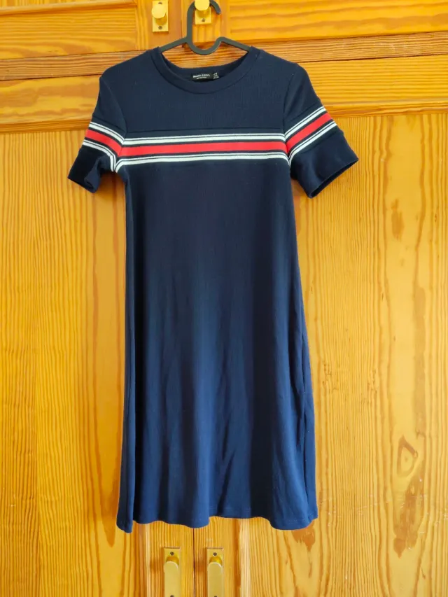 Vestido Bershka punto azul