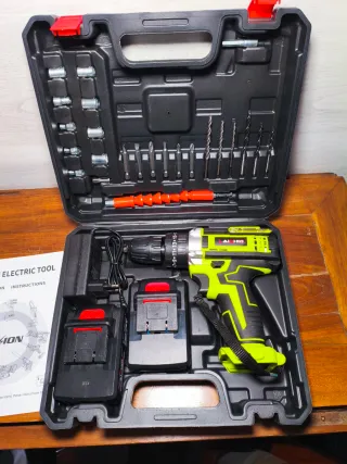 Taladro percutor + 2 baterías